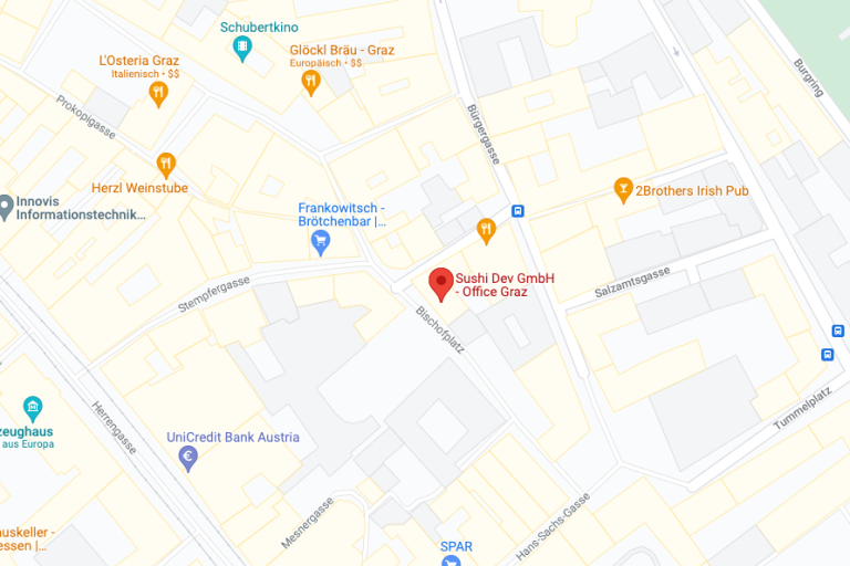 Büro Standort der Web Agentur Sushi Dev GmbH in Graz, Österreich