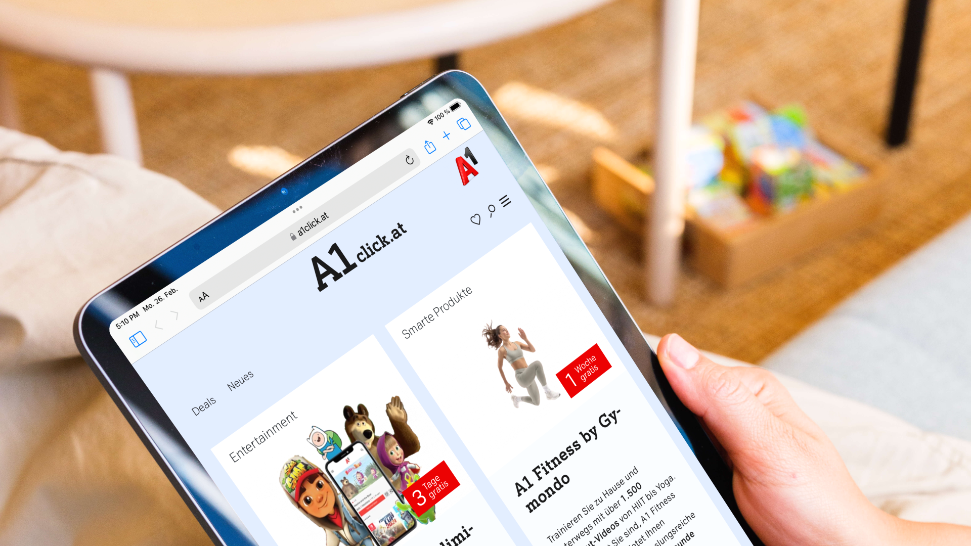 A1Click auf einem iPad