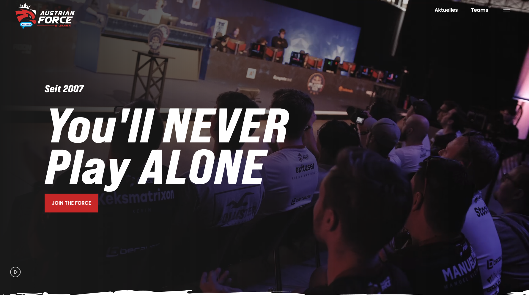 Die Austrian Force Website auf Desktop Endgerät