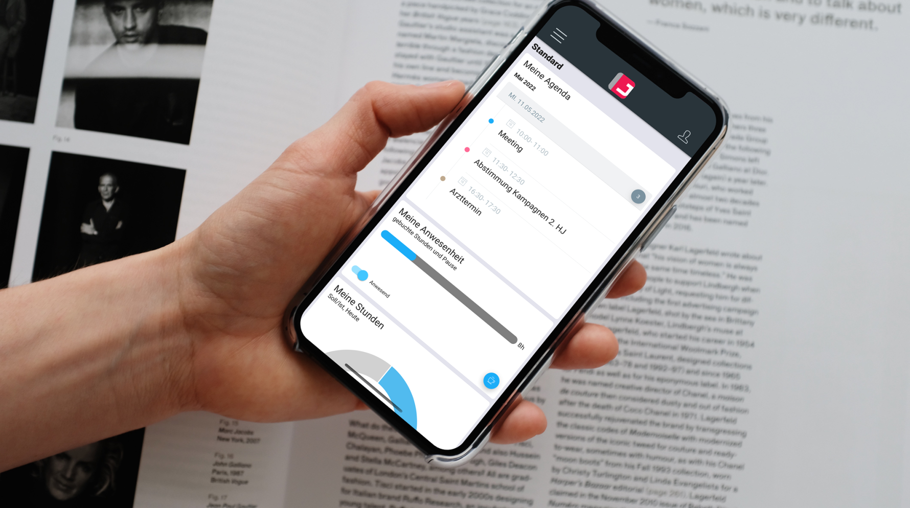 Ein Mockup der neuen Mobile Angular Web App für die Agentur Software Because