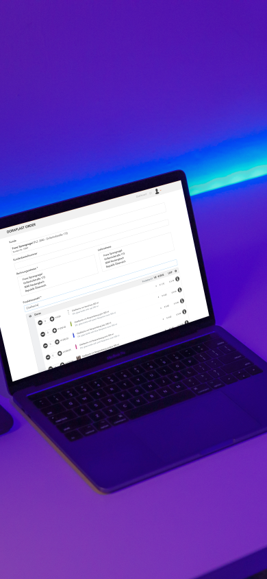 Für doraplast entwickelte die Web Agentur Sushi Dev eine Laravel und Angular Web App
